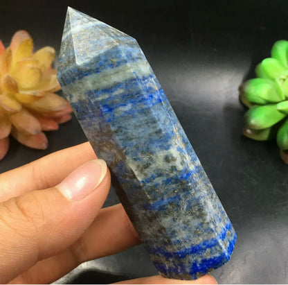 Natural Lapis Lazuli Gemstone Crystal Wand