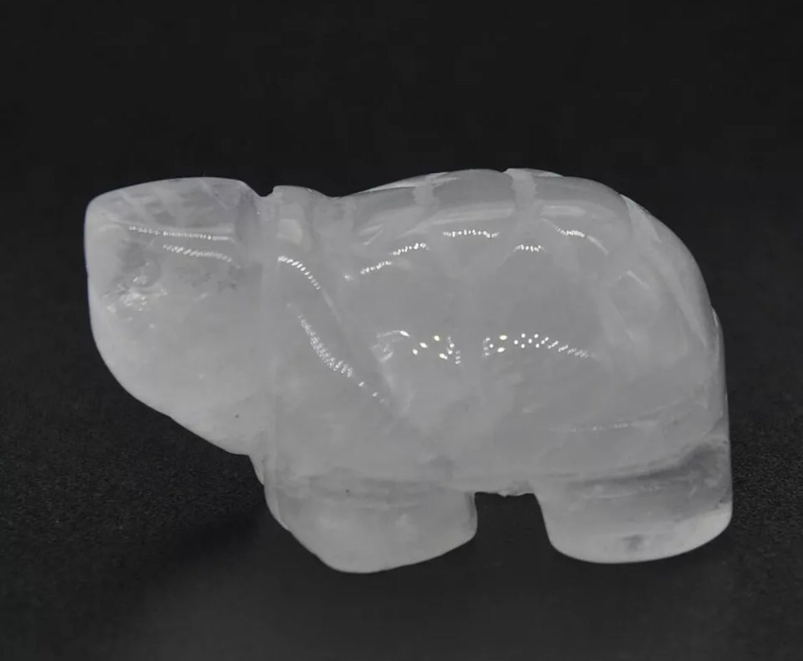 Natural Clear Quartz Turtle figurine