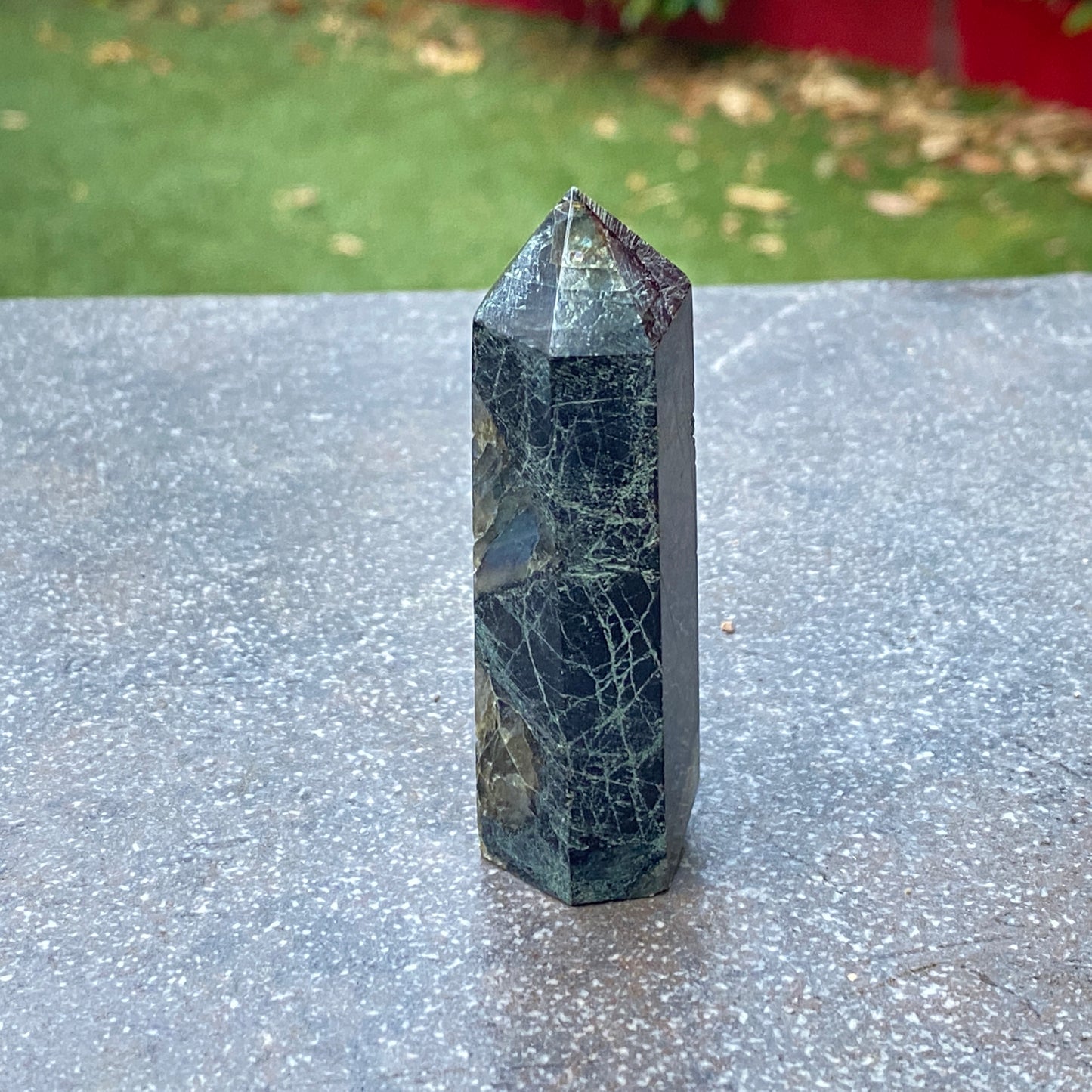 Labradorite Gemstone Tower Point wand