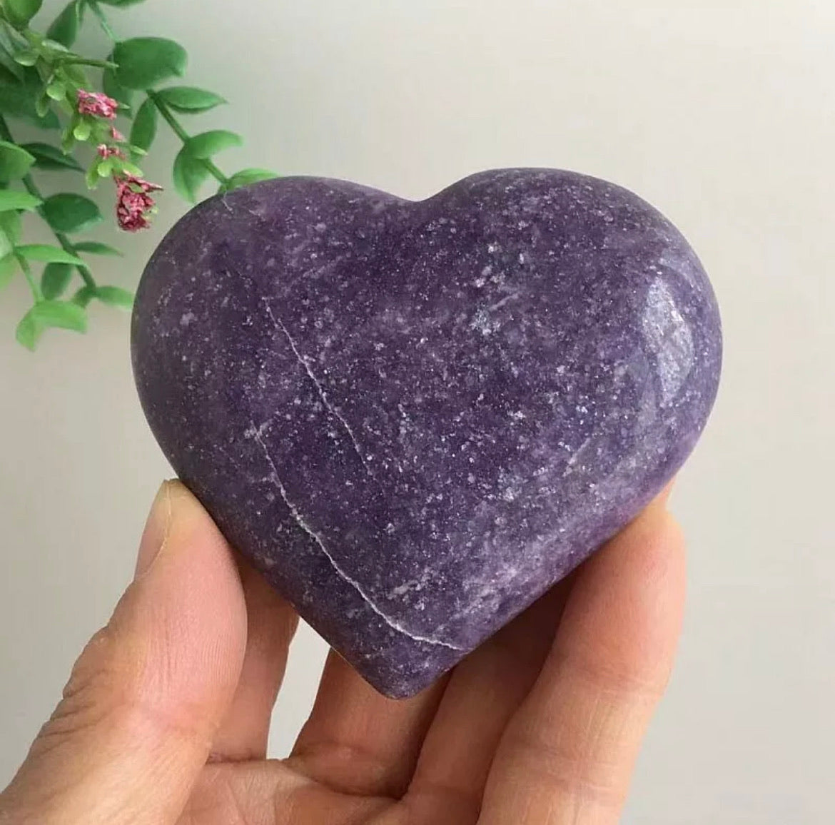 Purple Lepidolite Heart