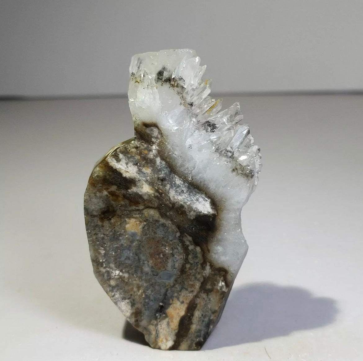 Natural crystal, quartz cluster, mineral specimen, hand carved, skull