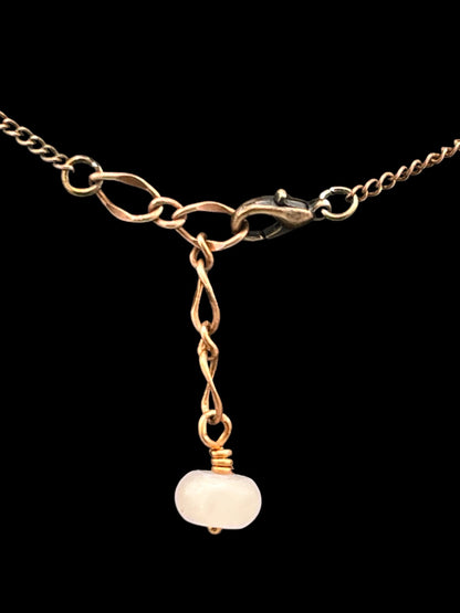 Raw Rose Quartz gemstone Choker Necklace