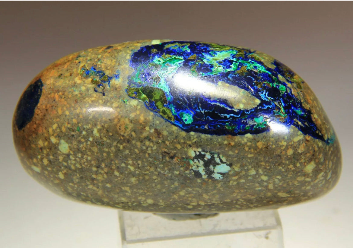 Sharp Polished Free Form Azurite Malachite Chrysocolla, from Peru!