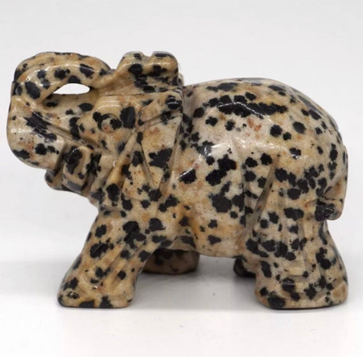 Dalmatian Jasper Elephant-Medium