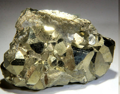 Mirror Shining Golden Pyrite Cluster, Huanzala, from Peru!