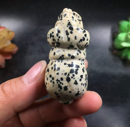 Natural Dalmatian Jasper gemstone Dog