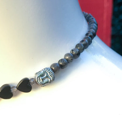 Onyx Gemstone GODDESS Choker Necklace