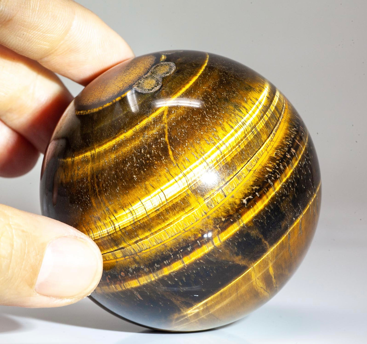 Natural Tiger Eye gemstone Crystal Sphere