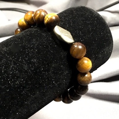 Men’s Tiger Eye and Pyrite Bracelet