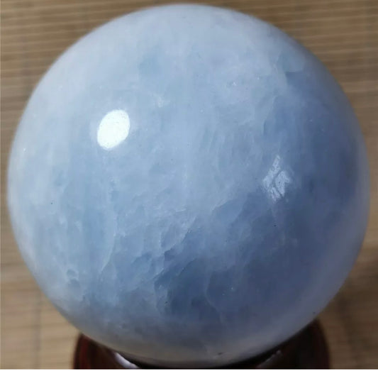 Natural Blue Calcite Gemstone Crystal Sphere