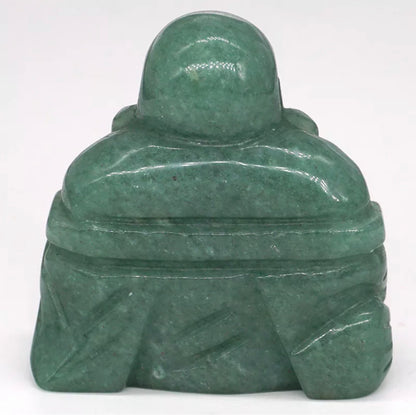 Natural Green Aventurine Crystal Laughing Buddha