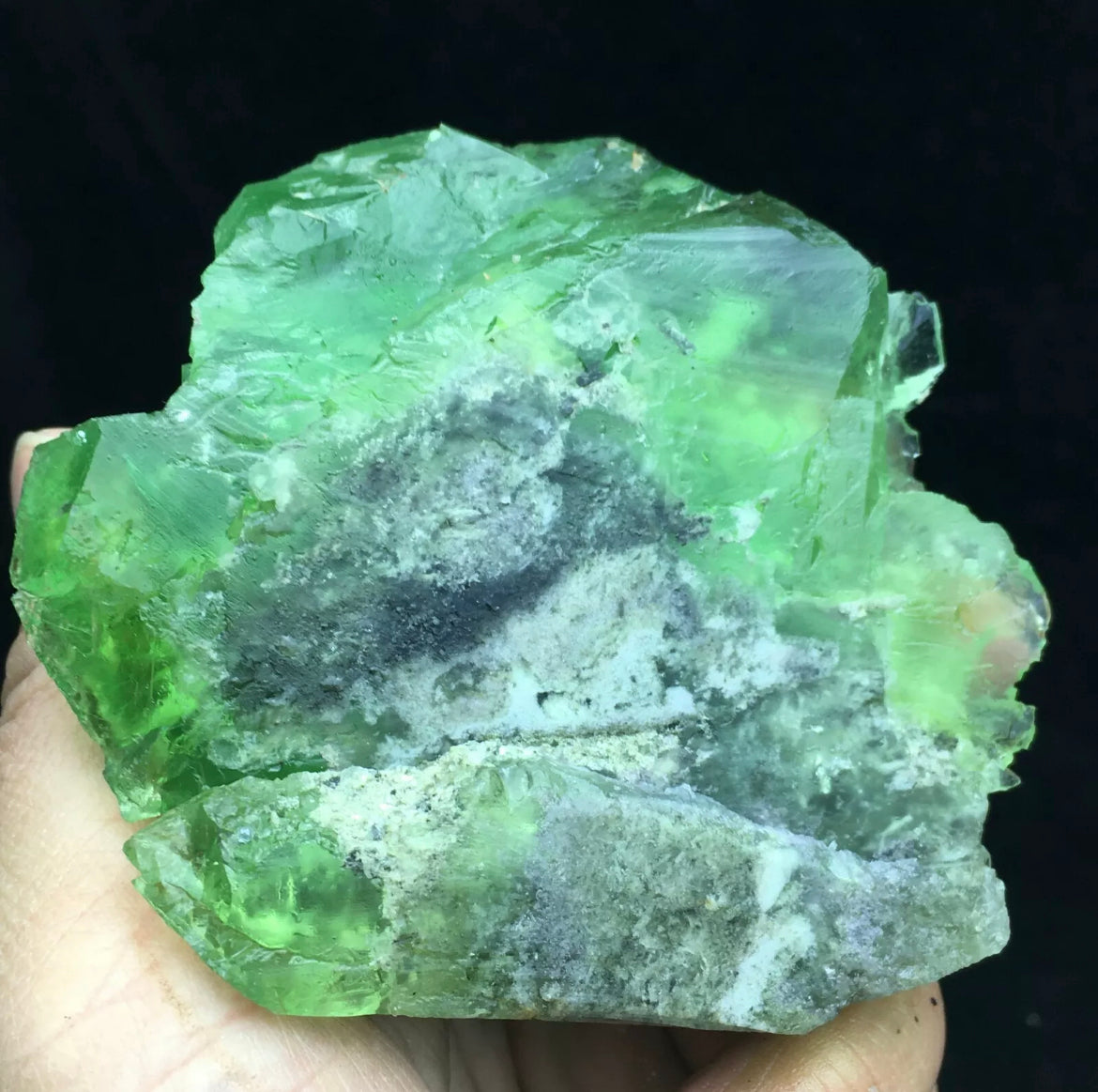 Natural Fluorite semiprecious gemstone tough cut