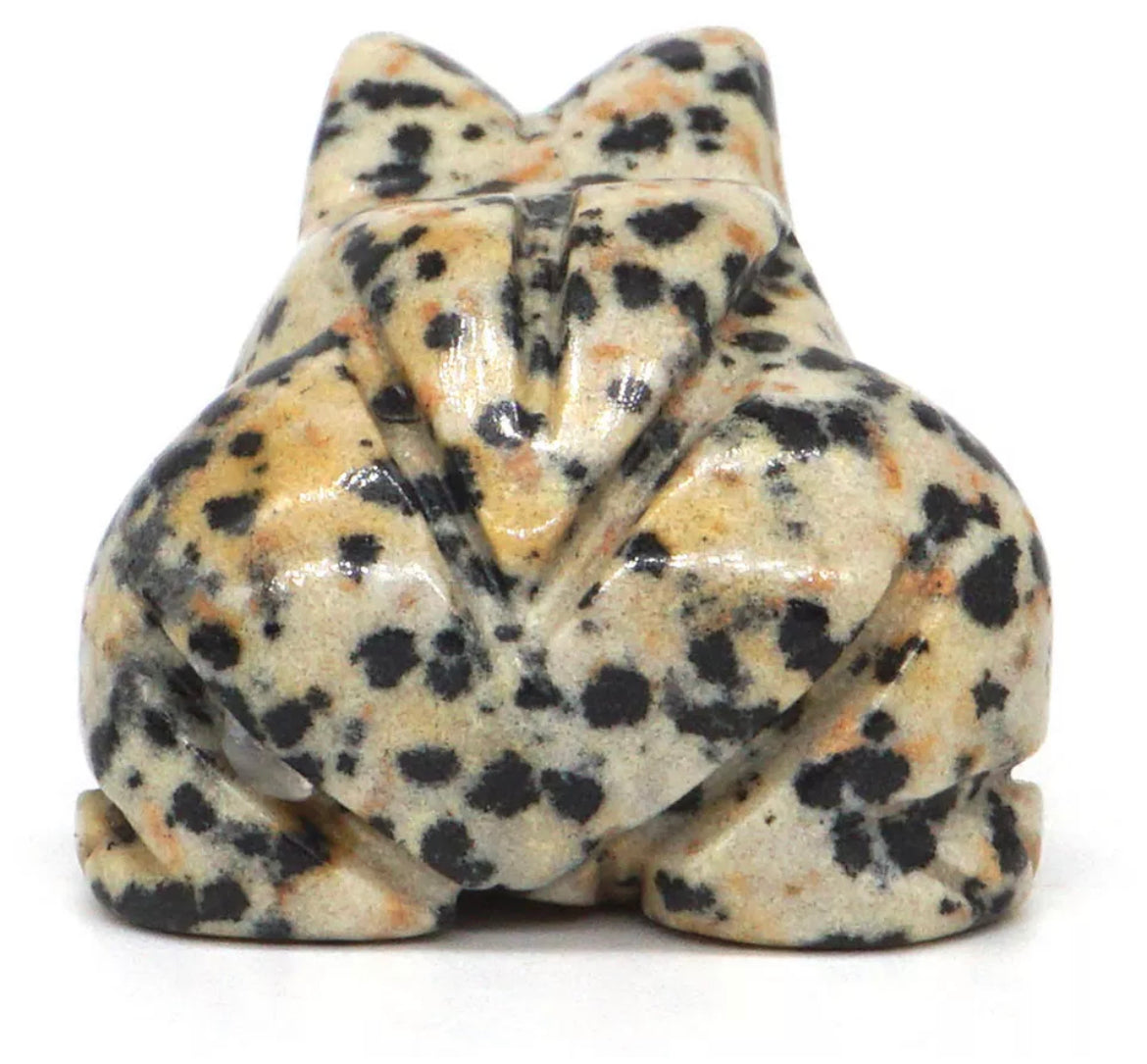 Natural Dalmatian Jasper Crystal Frog