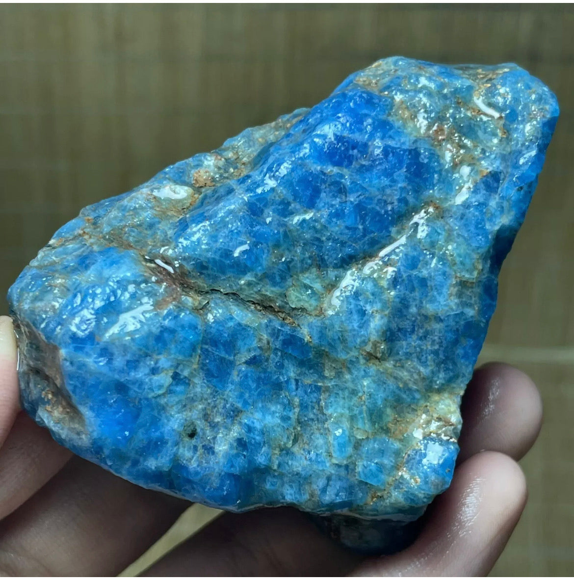 Natural Apatite semiprecious gemstone Rock