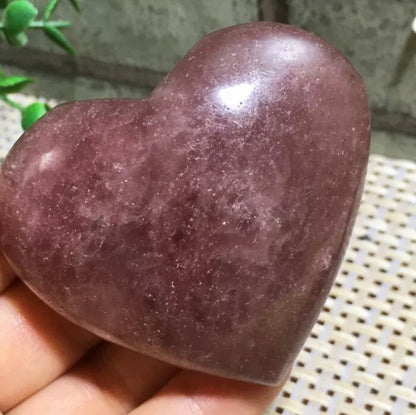 Natural Strawberry Quartz Heart