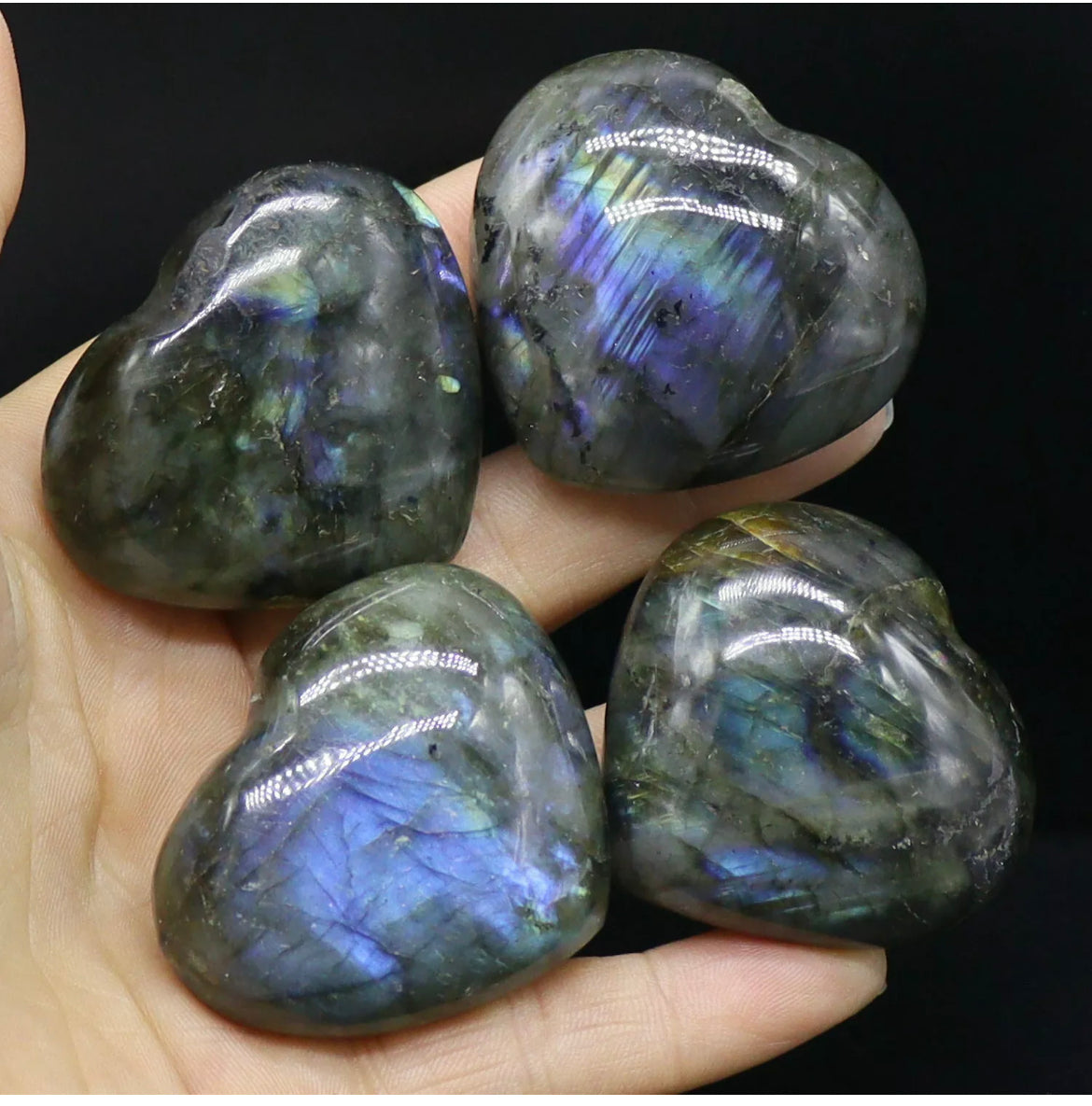 Natural Labradorite Gemstone Heart