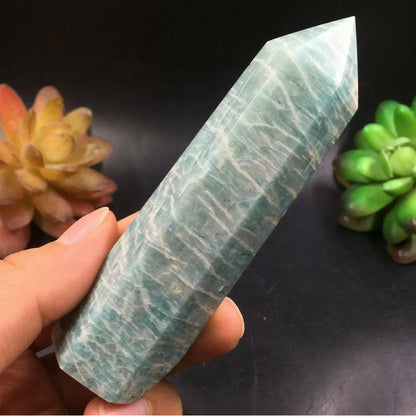 Natural Amazonite Gemstone Crystal Wand