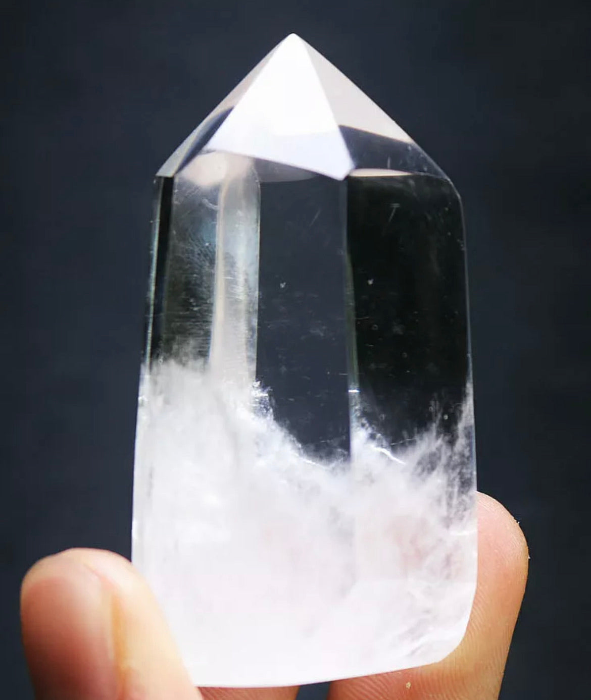 Natural Clear Quartz Wand Point Tower Obelisk