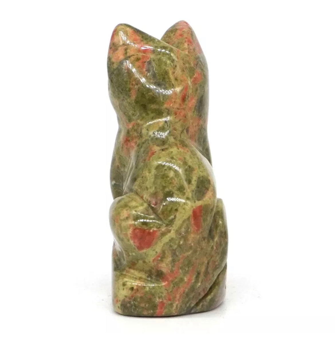 Natural Unakite Kitty Cat