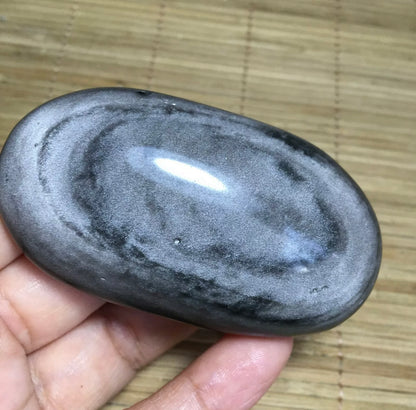 Natural Silver Obsidian Polished Stone