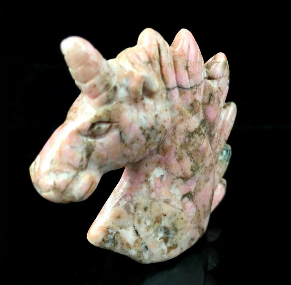 Natural Rhodonite Unicorn