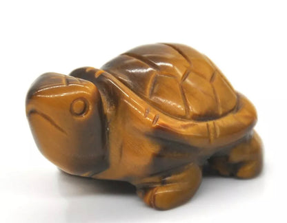 Natural Tiger Eye Turtle Figurine