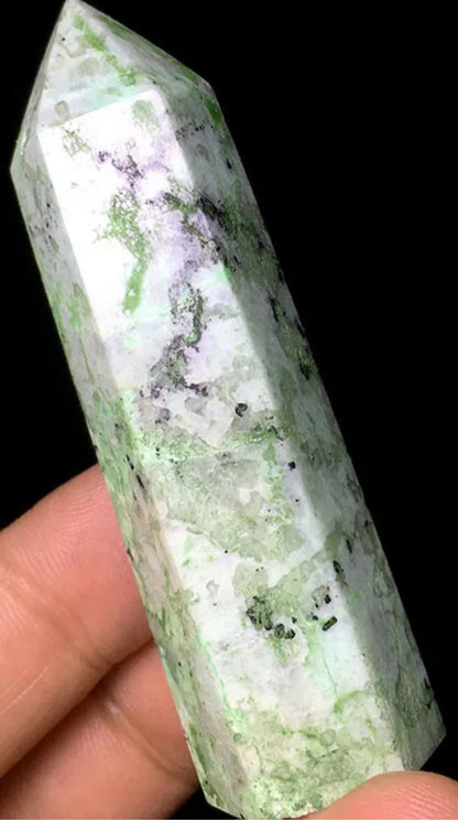 Natural Green Moonstone Tower, Point, Wand