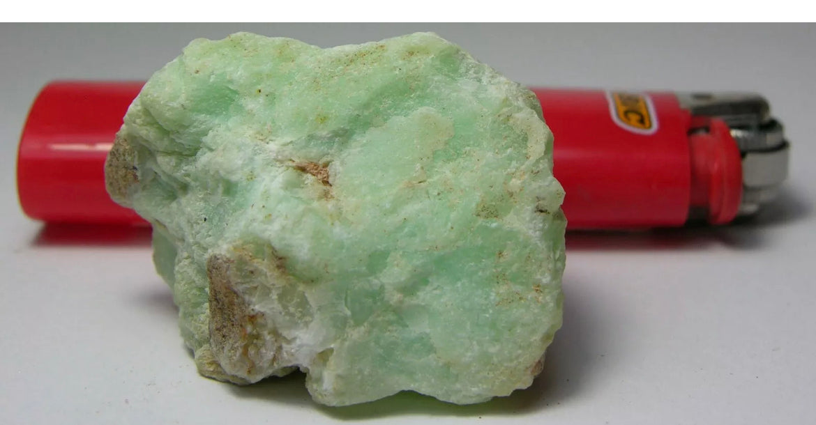 Natural Chrysoprase gemstone free form rock