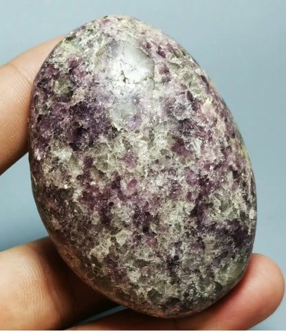 Lepidolite Lithium Mica Polished Palm Stone