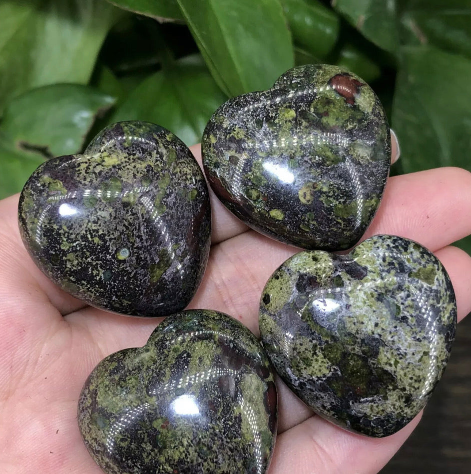 Natural Dragon’s Bloodstone Heart