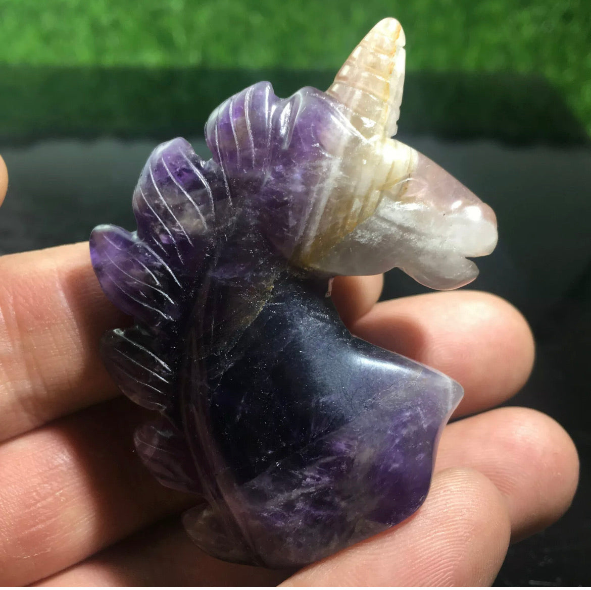 Natural Amethyst gemstone Unicorn