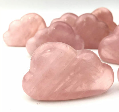 Natural Carved Rose Quartz Clouds semiprecious gemstones