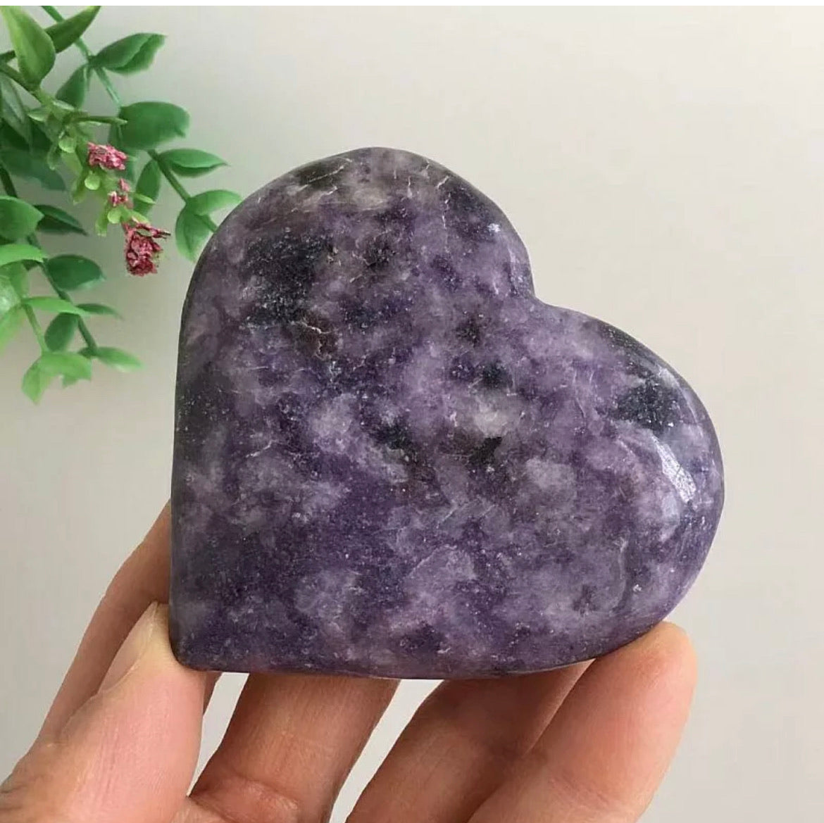 Purple Lepidolite Heart