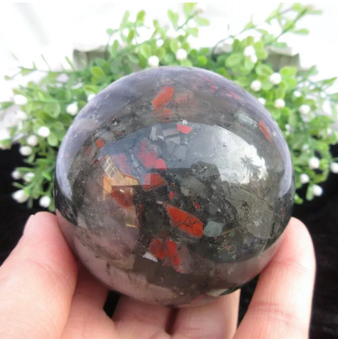 Natural African Bloodstone Sphere