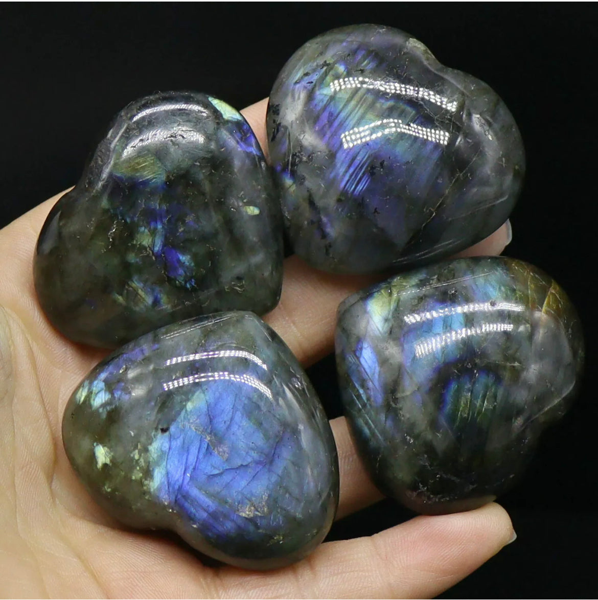 Natural Labradorite Gemstone Heart