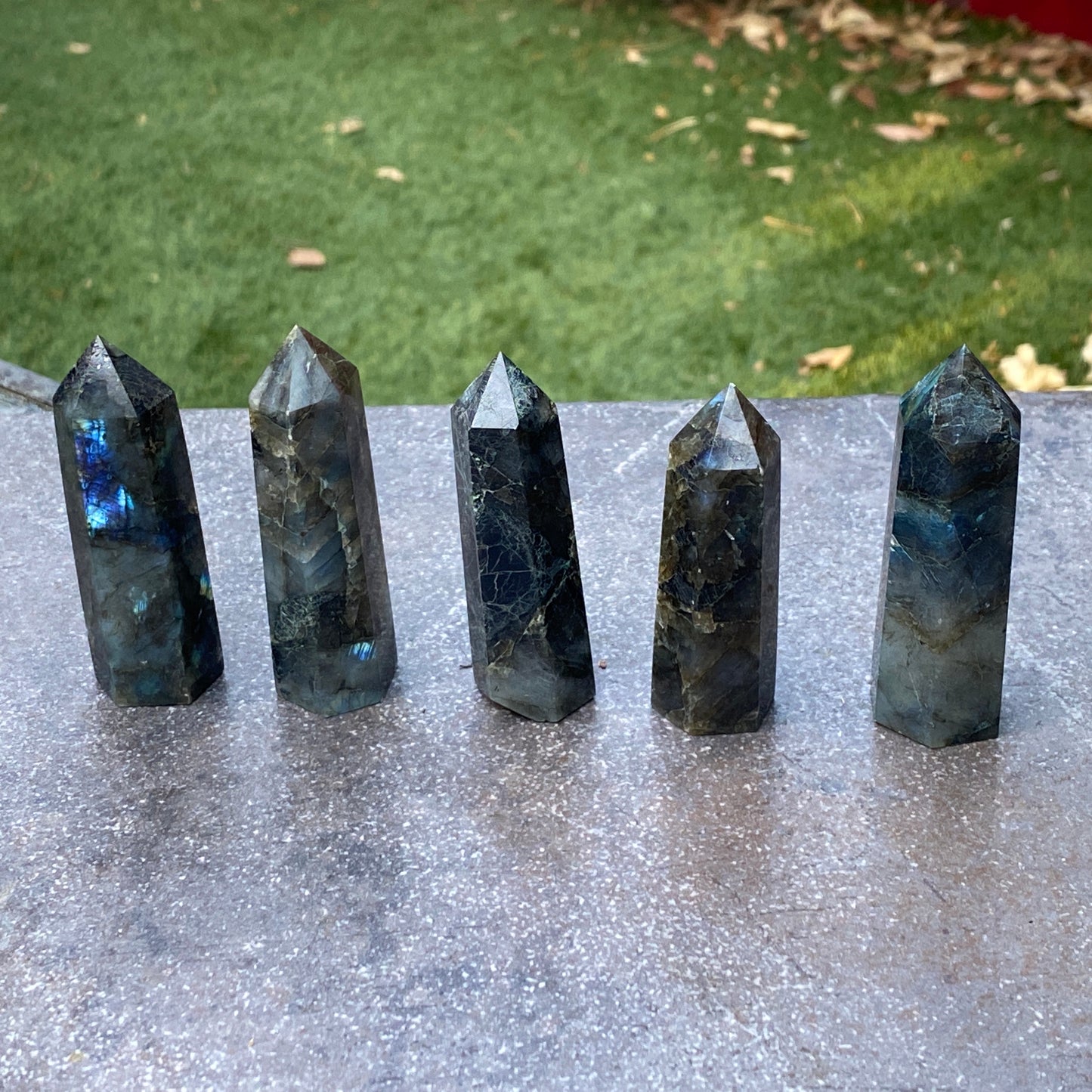 Labradorite Gemstone Tower Point wand