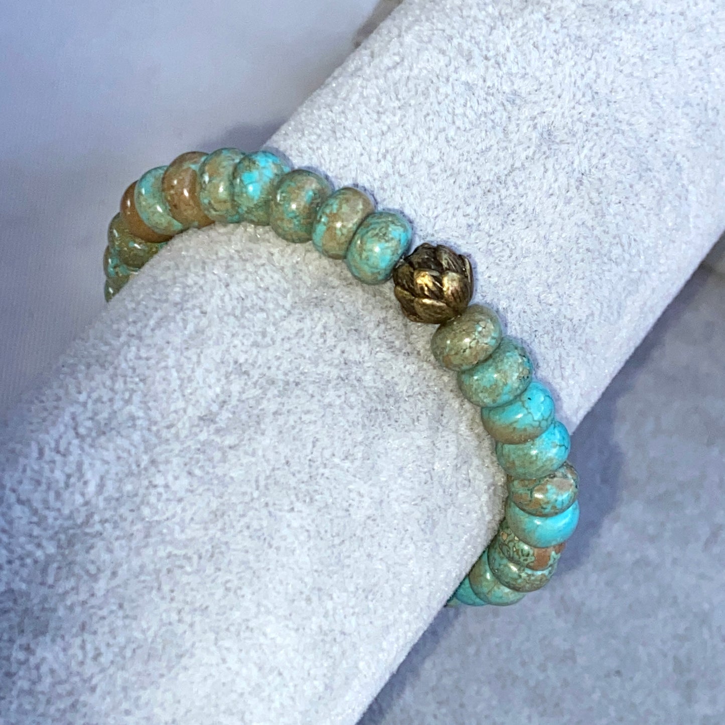 Boulder Creek Turquoise Beaded Gemstone stretch Bracelet