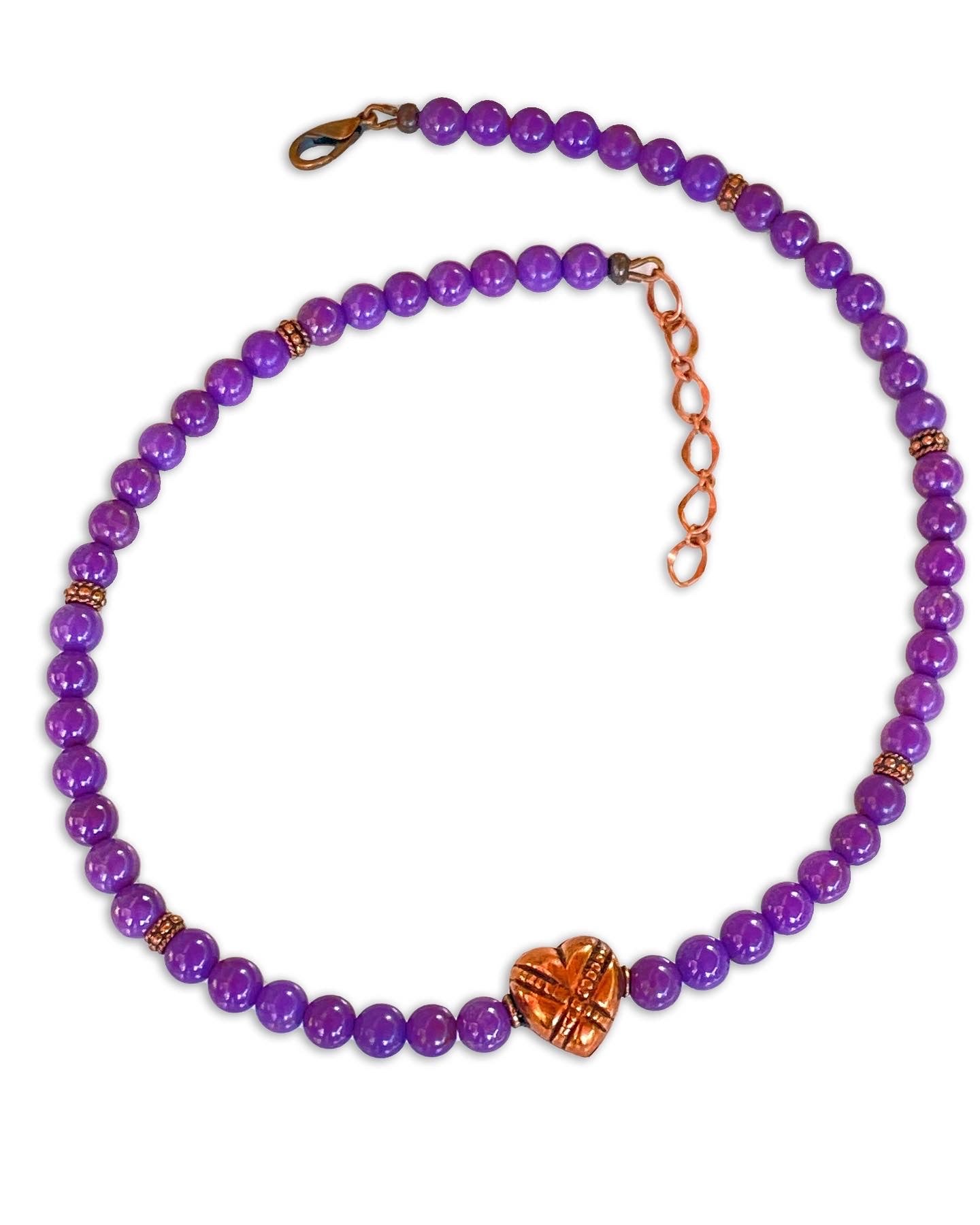 Purple me right gemstone choker