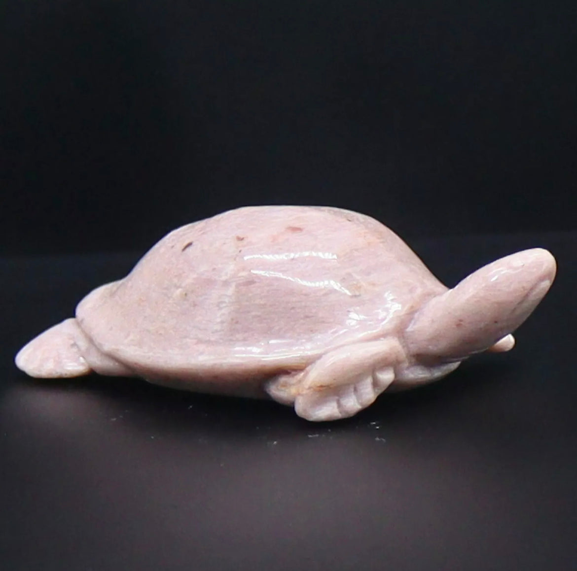 Natural Rhodonite Turtle Figurine