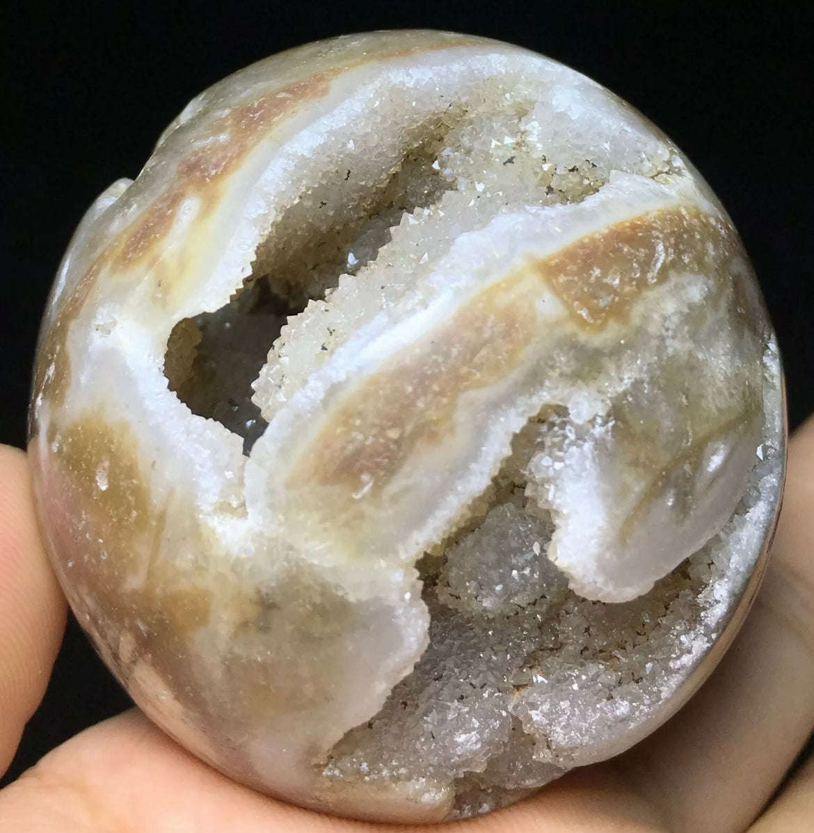 Rare Natural Sphalerite Geode Sphere