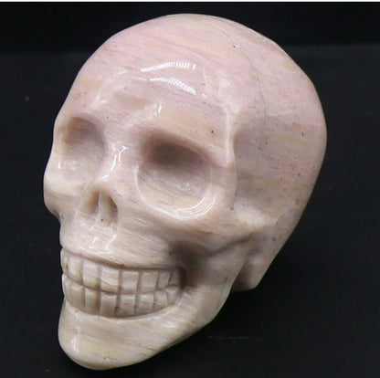 Natural Rhodonite Skull