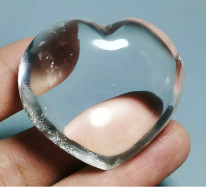 Natural Clear Quartz Crystal Sphere Heart Crystal Reiki Stone Healing