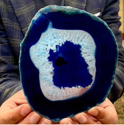 Natural Beautiful Agate Geode Druzy Slice