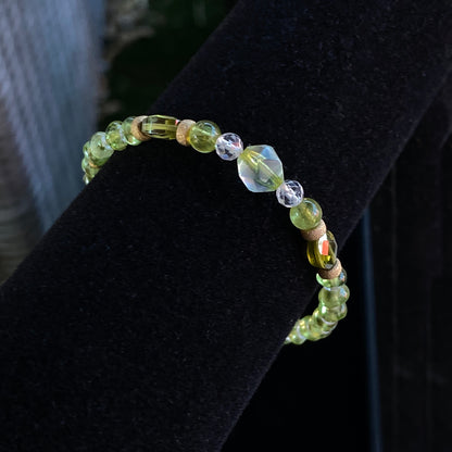 Peridot, Green Topaz, White Topaz, and Gold Fill