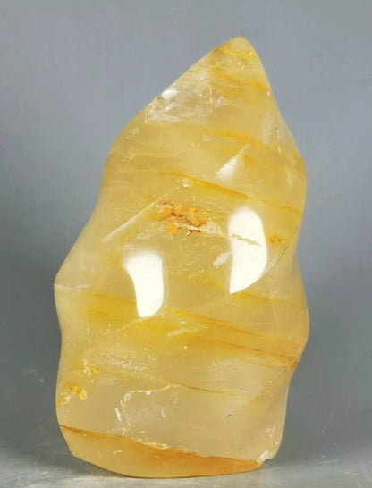 Golden Healer FIRE QUARTZ Hematoid Crystal Polished Flame Orbicular