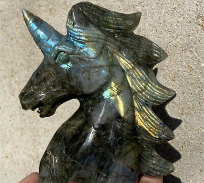 Labradorite Gemstone carved Unicorn