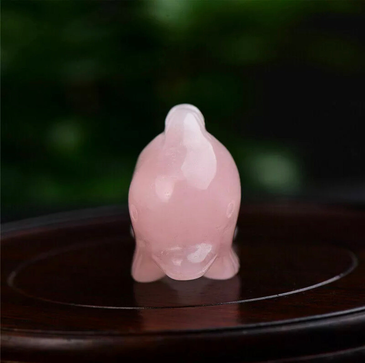 Natural Rose Quartz Dolphin