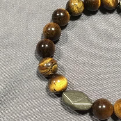 Men’s Tiger Eye and Pyrite Bracelet