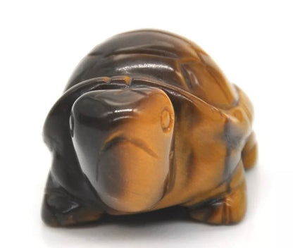 Natural Tiger Eye Turtle Figurine