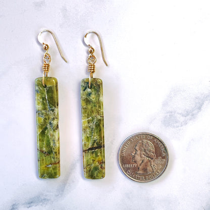 Genuine Peridot gemstone Earrings